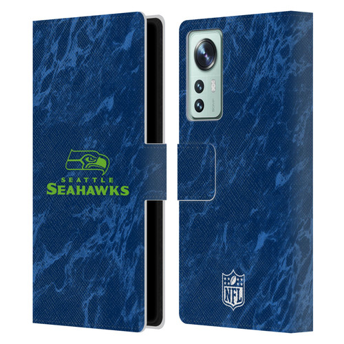 NFL Seattle Seahawks Graphics Coloured Marble Leather Book Wallet Case Cover For Xiaomi 12