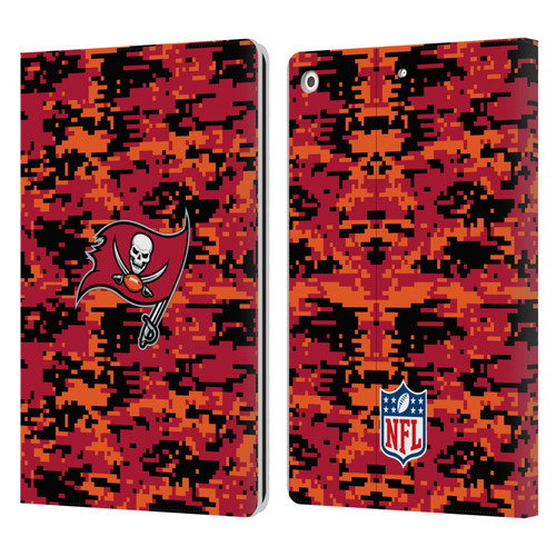 NFL Tampa Bay Buccaneers Graphics Digital Camouflage Leather Book Wallet Case Cover For Apple iPad 10.2 2019/2020/2021