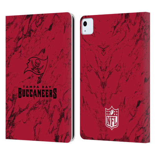NFL Tampa Bay Buccaneers Graphics Coloured Marble Leather Book Wallet Case Cover For Apple iPad Air 2020 / 2022