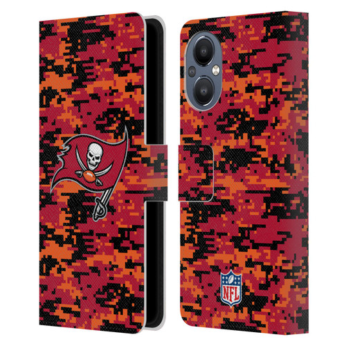 NFL Tampa Bay Buccaneers Graphics Digital Camouflage Leather Book Wallet Case Cover For OnePlus Nord N20 5G