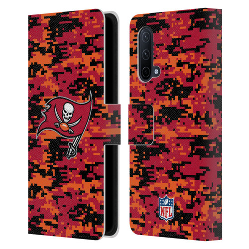 NFL Tampa Bay Buccaneers Graphics Digital Camouflage Leather Book Wallet Case Cover For OnePlus Nord CE 5G
