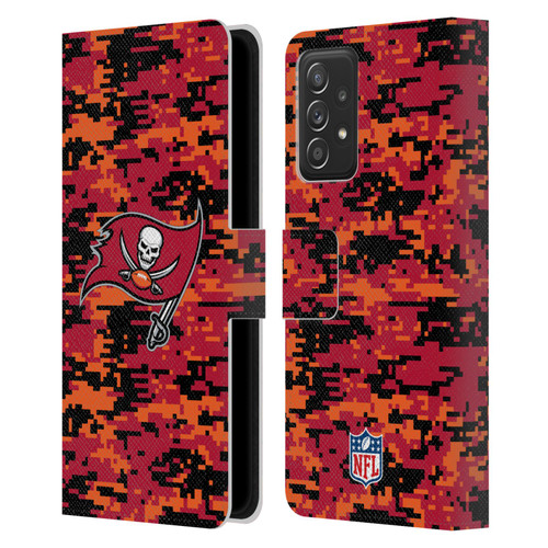 NFL Tampa Bay Buccaneers Graphics Digital Camouflage Leather Book Wallet Case Cover For Samsung Galaxy A52 / A52s / 5G (2021)