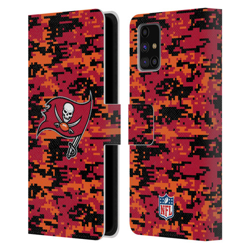 NFL Tampa Bay Buccaneers Graphics Digital Camouflage Leather Book Wallet Case Cover For Samsung Galaxy M31s (2020)