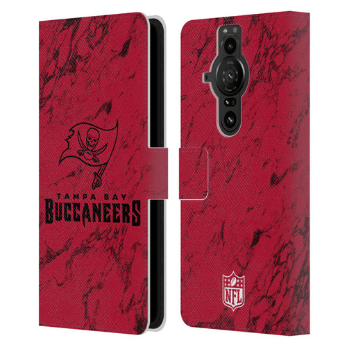 NFL Tampa Bay Buccaneers Graphics Coloured Marble Leather Book Wallet Case Cover For Sony Xperia Pro-I