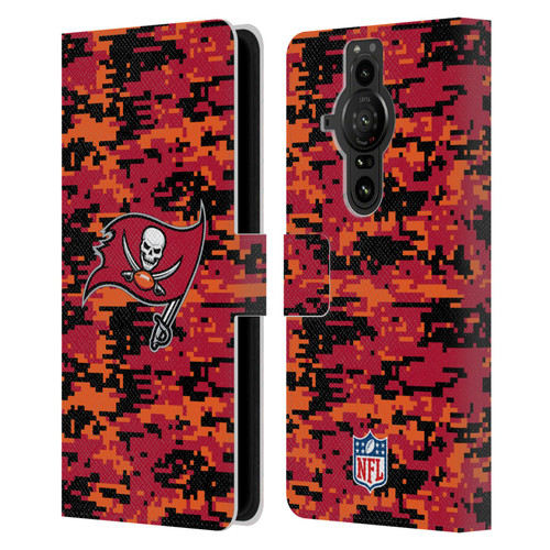 NFL Tampa Bay Buccaneers Graphics Digital Camouflage Leather Book Wallet Case Cover For Sony Xperia Pro-I