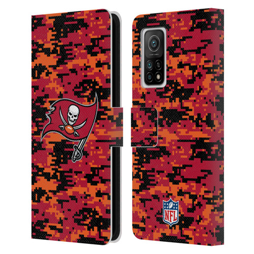NFL Tampa Bay Buccaneers Graphics Digital Camouflage Leather Book Wallet Case Cover For Xiaomi Mi 10T 5G