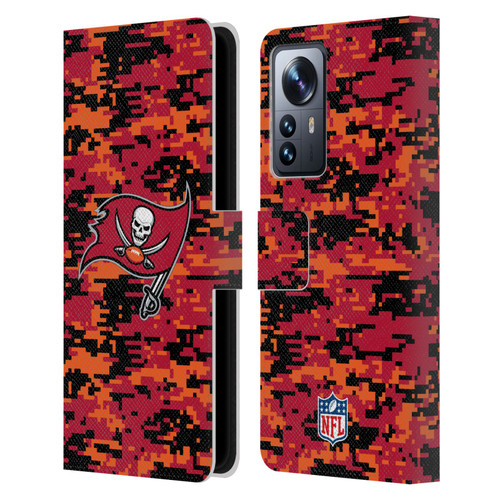 NFL Tampa Bay Buccaneers Graphics Digital Camouflage Leather Book Wallet Case Cover For Xiaomi 12 Pro