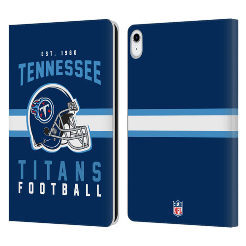 NFL Tennessee Titans Graphics Helmet Typography Leather Book Wallet Case Cover For Apple iPad 10.9 (2022)