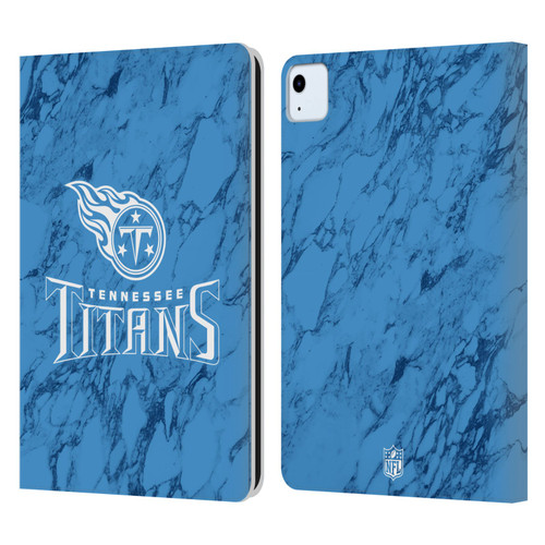 NFL Tennessee Titans Graphics Coloured Marble Leather Book Wallet Case Cover For Apple iPad Air 2020 / 2022