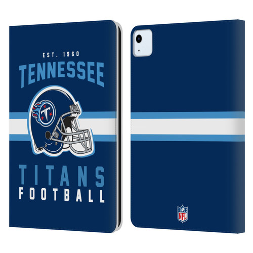 NFL Tennessee Titans Graphics Helmet Typography Leather Book Wallet Case Cover For Apple iPad Air 2020 / 2022
