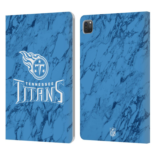NFL Tennessee Titans Graphics Coloured Marble Leather Book Wallet Case Cover For Apple iPad Pro 11 2020 / 2021 / 2022