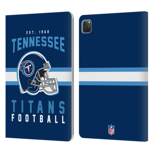 NFL Tennessee Titans Graphics Helmet Typography Leather Book Wallet Case Cover For Apple iPad Pro 11 2020 / 2021 / 2022