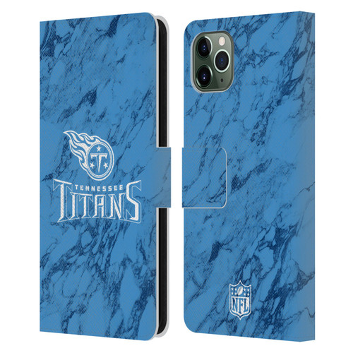 NFL Tennessee Titans Graphics Coloured Marble Leather Book Wallet Case Cover For Apple iPhone 11 Pro Max
