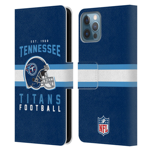 NFL Tennessee Titans Graphics Helmet Typography Leather Book Wallet Case Cover For Apple iPhone 12 / iPhone 12 Pro