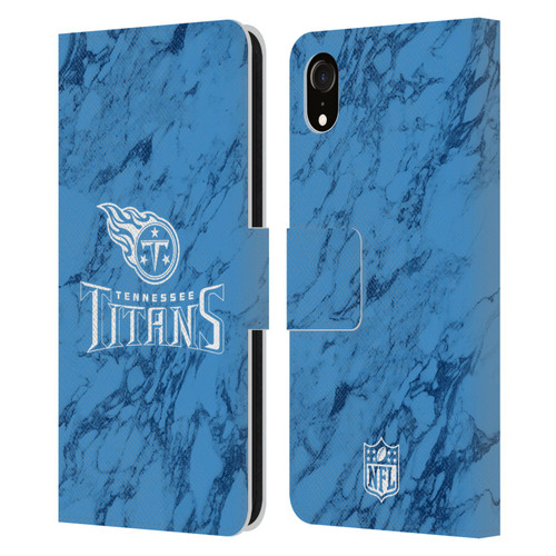 NFL Tennessee Titans Graphics Coloured Marble Leather Book Wallet Case Cover For Apple iPhone XR