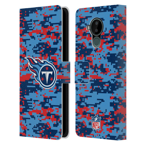 NFL Tennessee Titans Graphics Digital Camouflage Leather Book Wallet Case Cover For Nokia C30