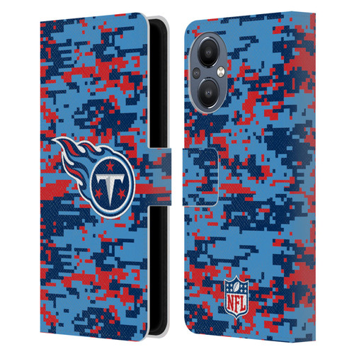 NFL Tennessee Titans Graphics Digital Camouflage Leather Book Wallet Case Cover For OnePlus Nord N20 5G