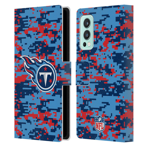 NFL Tennessee Titans Graphics Digital Camouflage Leather Book Wallet Case Cover For OnePlus Nord 2 5G