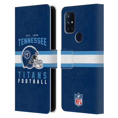 NFL Tennessee Titans Graphics Helmet Typography Leather Book Wallet Case Cover For OnePlus Nord N10 5G