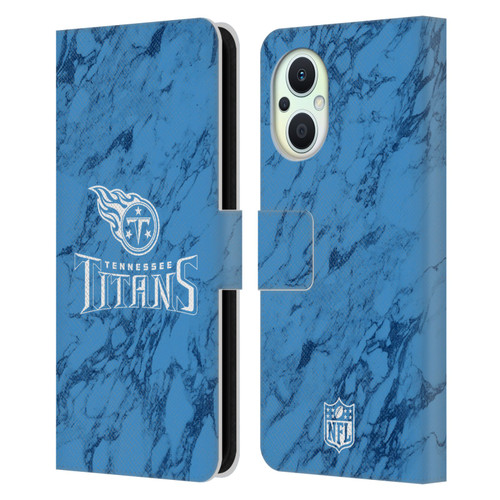NFL Tennessee Titans Graphics Coloured Marble Leather Book Wallet Case Cover For OPPO Reno8 Lite