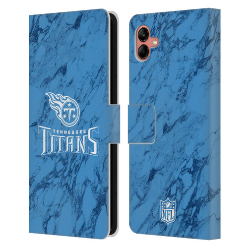 NFL Tennessee Titans Graphics Coloured Marble Leather Book Wallet Case Cover For Samsung Galaxy A04 (2022)
