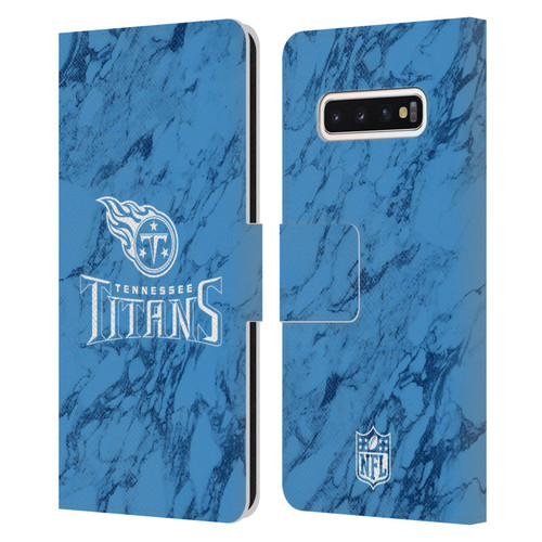 NFL Tennessee Titans Graphics Coloured Marble Leather Book Wallet Case Cover For Samsung Galaxy S10