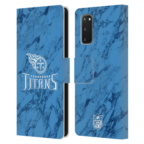 NFL Tennessee Titans Graphics Coloured Marble Leather Book Wallet Case Cover For Samsung Galaxy S20 / S20 5G