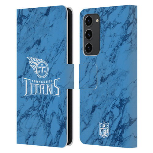 NFL Tennessee Titans Graphics Coloured Marble Leather Book Wallet Case Cover For Samsung Galaxy S23+ 5G