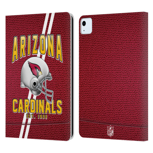 NFL Arizona Cardinals Logo Art Football Stripes Leather Book Wallet Case Cover For Apple iPad Air 11 2020/2022/2024