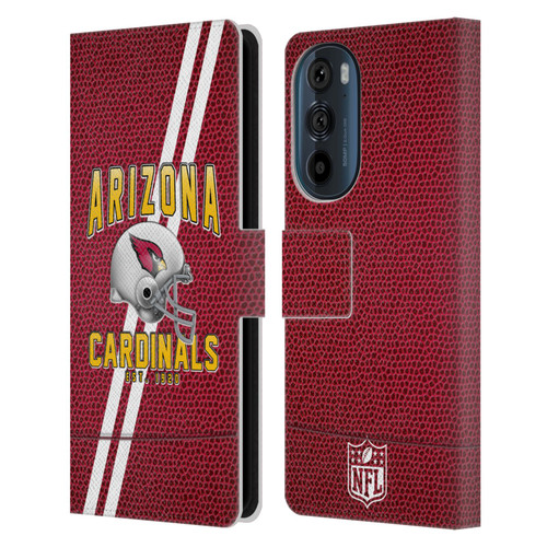 NFL Arizona Cardinals Logo Art Football Stripes Leather Book Wallet Case Cover For Motorola Edge 30