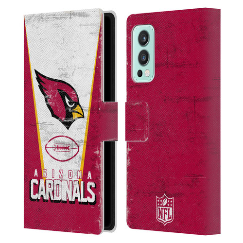 NFL Arizona Cardinals Logo Art Banner Leather Book Wallet Case Cover For OnePlus Nord 2 5G