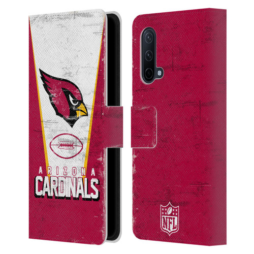 NFL Arizona Cardinals Logo Art Banner Leather Book Wallet Case Cover For OnePlus Nord CE 5G