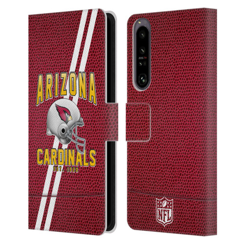NFL Arizona Cardinals Logo Art Football Stripes Leather Book Wallet Case Cover For Sony Xperia 1 IV
