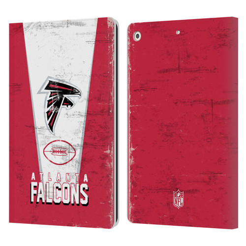 NFL Atlanta Falcons Logo Art Banner Leather Book Wallet Case Cover For Apple iPad 10.2 2019/2020/2021