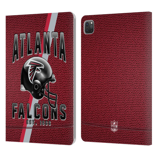 NFL Atlanta Falcons Logo Art Football Stripes Leather Book Wallet Case Cover For Apple iPad Pro 11 2020 / 2021 / 2022