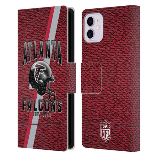 NFL Atlanta Falcons Logo Art Football Stripes Leather Book Wallet Case Cover For Apple iPhone 11