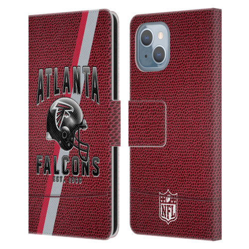 NFL Atlanta Falcons Logo Art Football Stripes Leather Book Wallet Case Cover For Apple iPhone 14