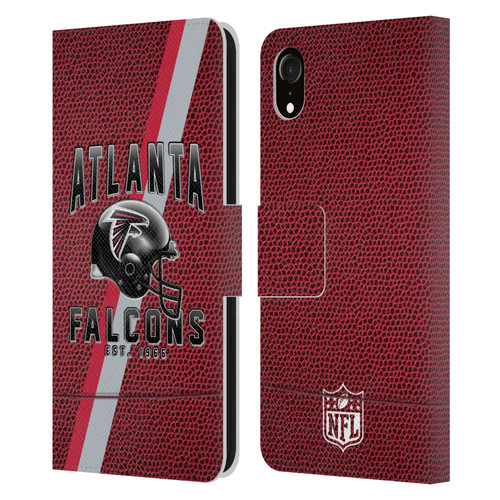NFL Atlanta Falcons Logo Art Football Stripes Leather Book Wallet Case Cover For Apple iPhone XR