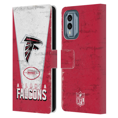 NFL Atlanta Falcons Logo Art Banner Leather Book Wallet Case Cover For Nokia X30