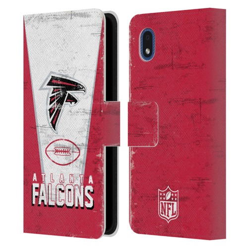 NFL Atlanta Falcons Logo Art Banner Leather Book Wallet Case Cover For Samsung Galaxy A01 Core (2020)