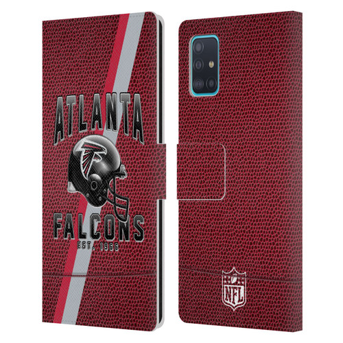 NFL Atlanta Falcons Logo Art Football Stripes Leather Book Wallet Case Cover For Samsung Galaxy A51 (2019)