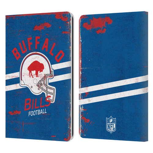 NFL Buffalo Bills Logo Art Helmet Distressed Leather Book Wallet Case Cover For Amazon Kindle Paperwhite 1 / 2 / 3