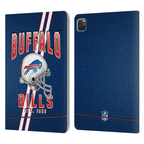 NFL Buffalo Bills Logo Art Football Stripes Leather Book Wallet Case Cover For Apple iPad Pro 11 2020 / 2021 / 2022