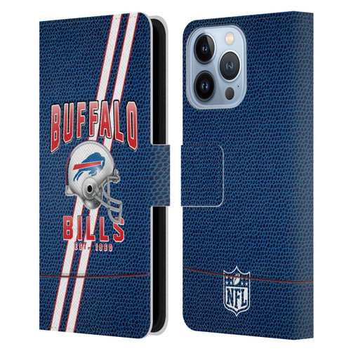 NFL Buffalo Bills Logo Art Football Stripes Leather Book Wallet Case Cover For Apple iPhone 13 Pro