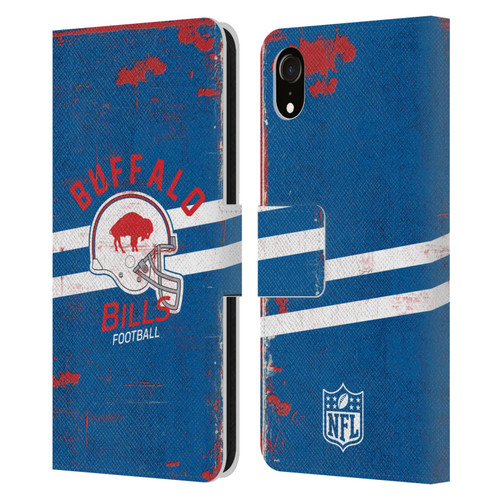 NFL Buffalo Bills Logo Art Helmet Distressed Leather Book Wallet Case Cover For Apple iPhone XR NFL Buffalo Bills Logo Art Helmet Distressed Leather Book Wallet Case Cover For Apple iPhone XR