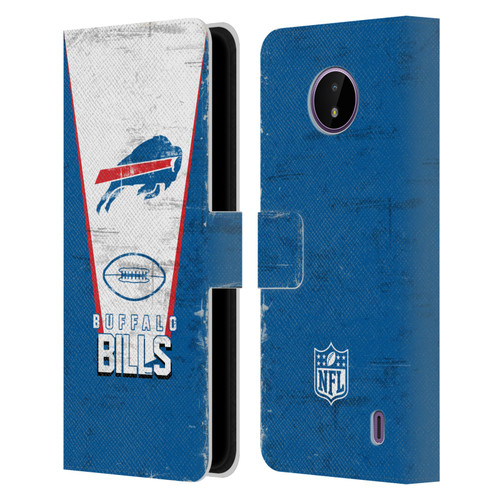 NFL Buffalo Bills Logo Art Banner Leather Book Wallet Case Cover For Nokia C10 / C20