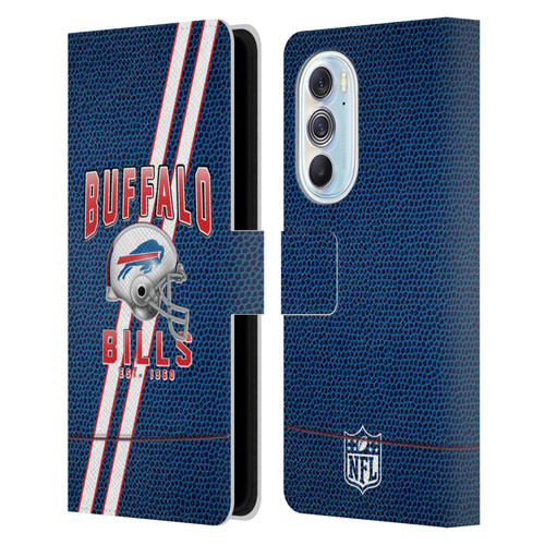 NFL Buffalo Bills Logo Art Football Stripes Leather Book Wallet Case Cover For Motorola Edge X30
