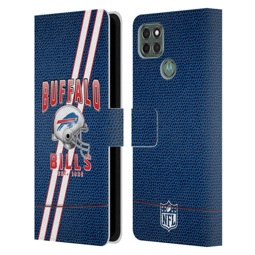 NFL Buffalo Bills Logo Art Football Stripes Leather Book Wallet Case Cover For Motorola Moto G9 Power