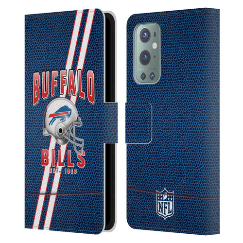 NFL Buffalo Bills Logo Art Football Stripes Leather Book Wallet Case Cover For OnePlus 9