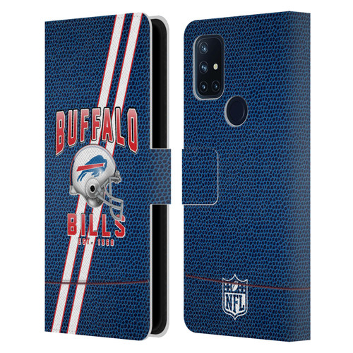 NFL Buffalo Bills Logo Art Football Stripes Leather Book Wallet Case Cover For OnePlus Nord N10 5G